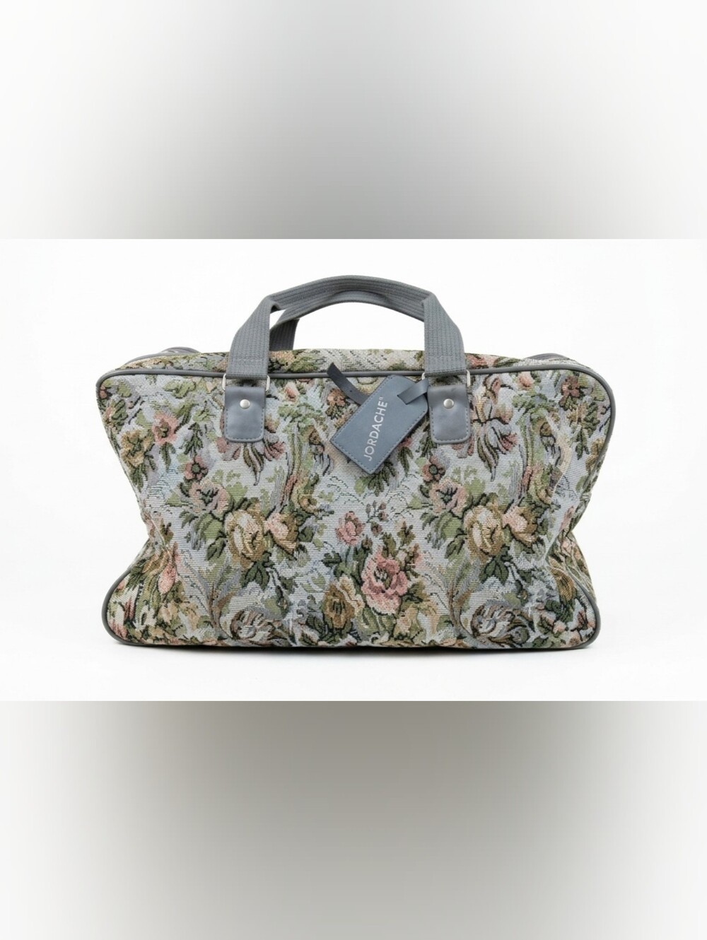 Vintage Jordache Tapestry Weekender Bag Floral Duffle Travel Luggage Bag 80s 90s
